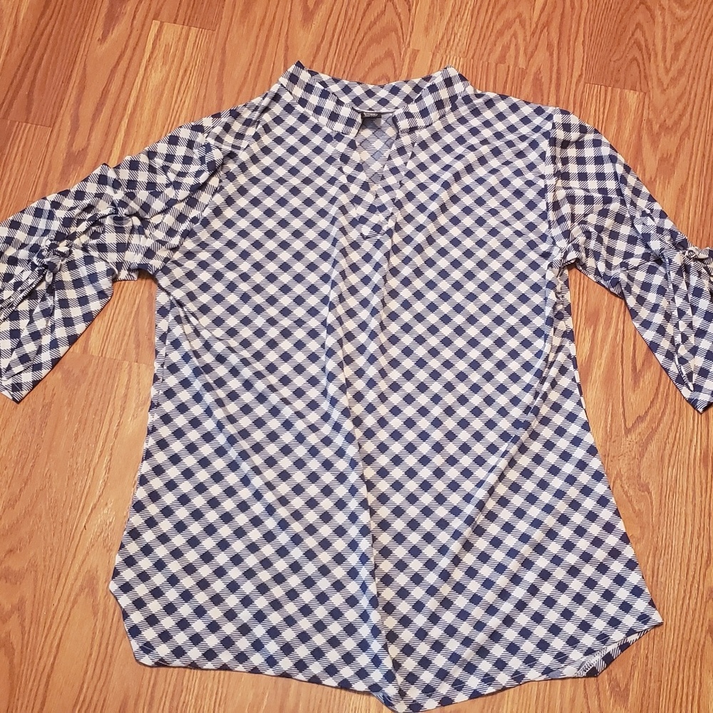 Blue checked tunic